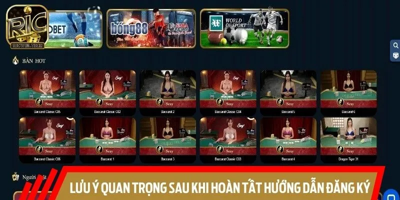 Thành viên cần nắm rõ những lưu ý khi tạo tài khoản