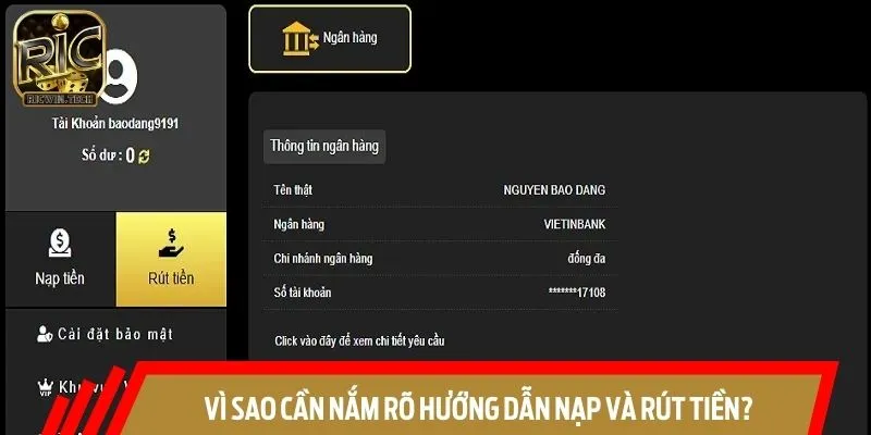 Lợi ích khi nắm rõ hướng dẫn nạp và rút tiền